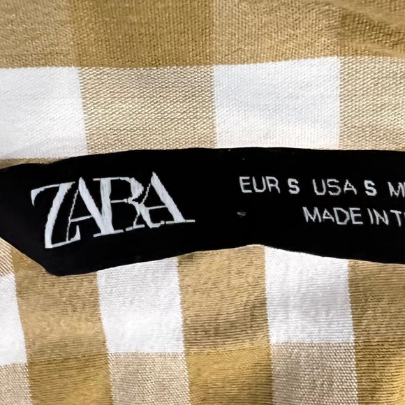 NEW Zara Gingham Cropped Shirt / Jacket button front Organi Cotton- Blogger Fav - Picture 16 of 16